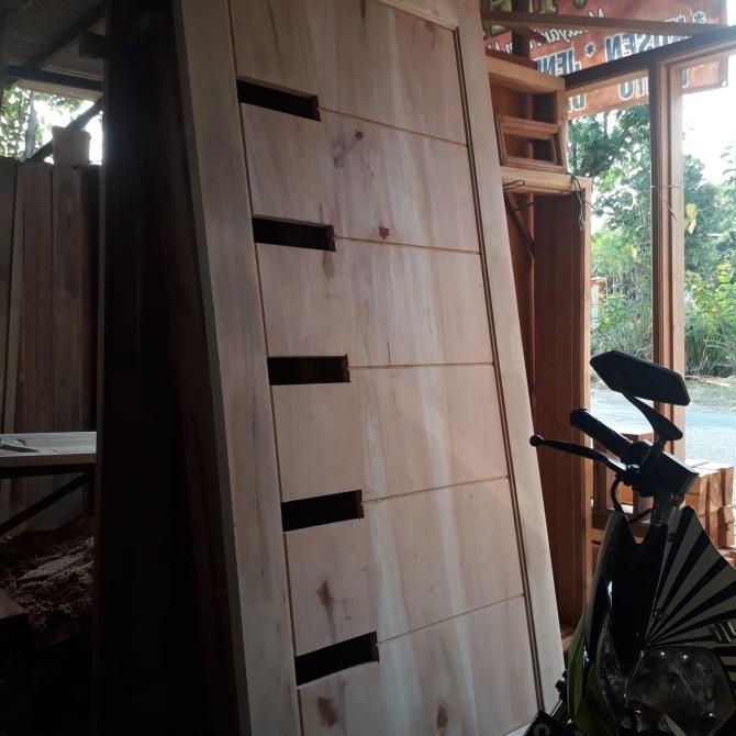 ] pintu kamar minimalis kayu mahoni