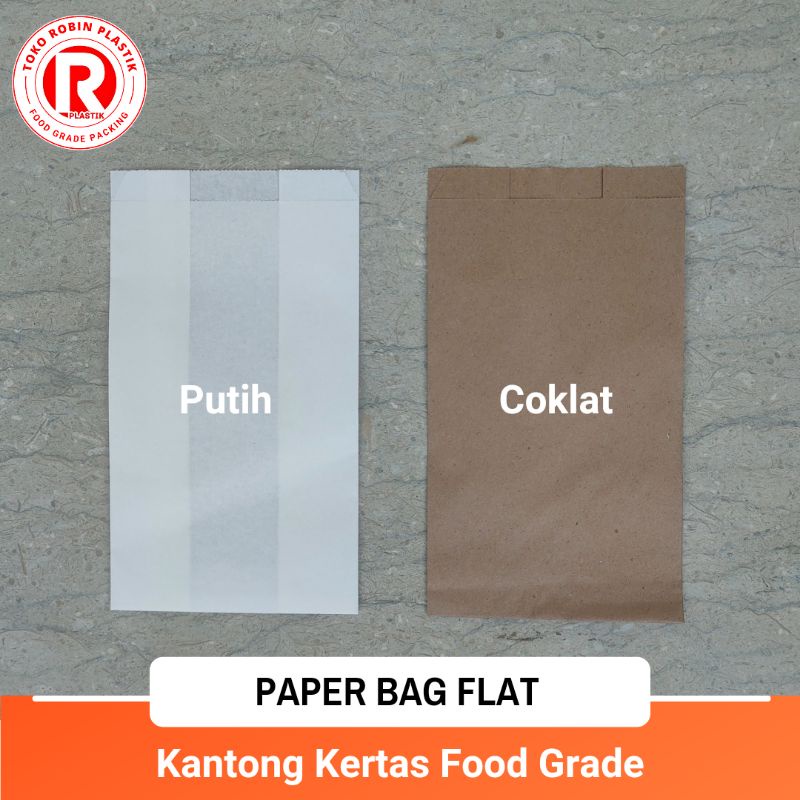 Food Paper Bag /Kantong Kertas Makanan Roti,Snack /Food Grade @100 Pcs.