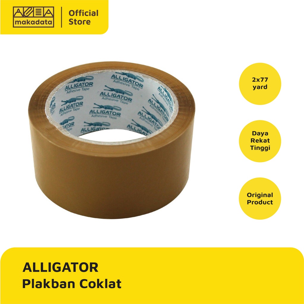 

OPP TAPE / PLAKBAN / LAKBAN ALLIGATOR COKLAT 2x100 yard MURAH