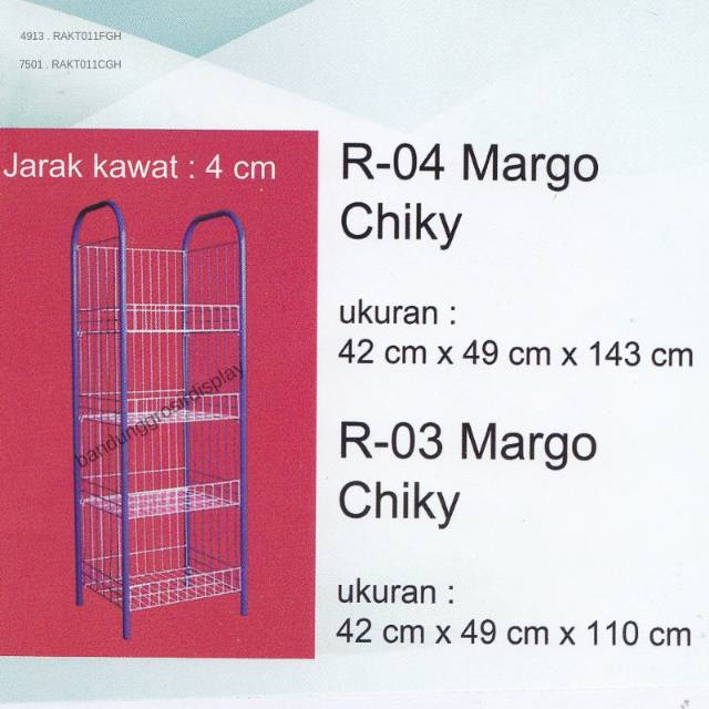 Rak Chiky Margo R-04 Rak Supermarket Keranjang Serbaguna Rak Chiki Murah - BH