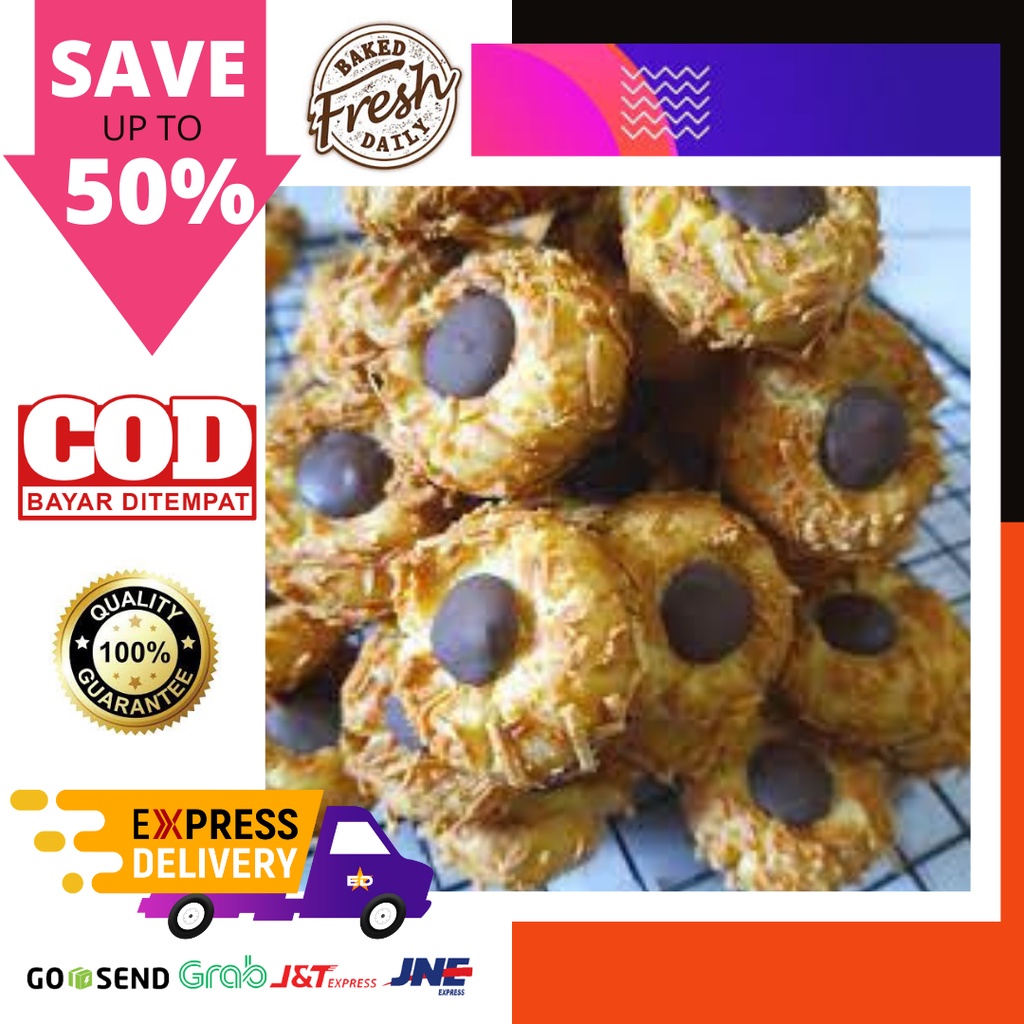 

PROMO KUE THUMBPRINT KEJU COKLAT KEMASAN 500 GRAM