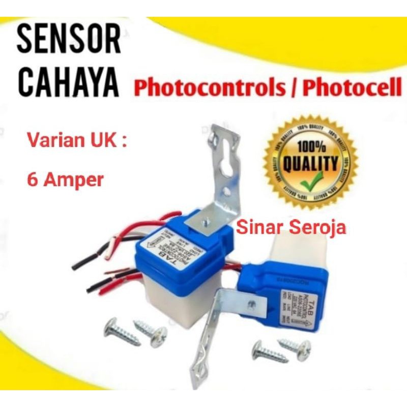 Photocell Photocontrol Fotosell / Switchnya Sensor Cahaya Otomatis SURYA 6A / Sensor