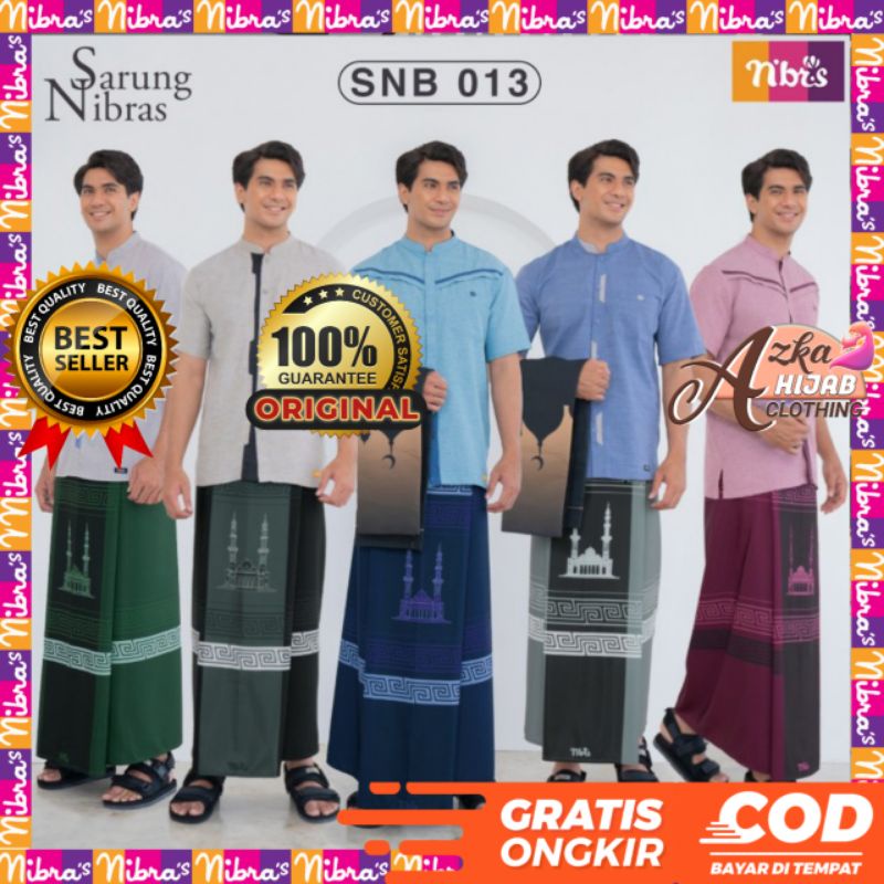 SARUNG NIBRAS TERBARU 2022 / SARUNG SHOLAT PRIA DEWASA SNB 013 NIBRAS / SARUNG TENUN / SARUNG MOTIF 