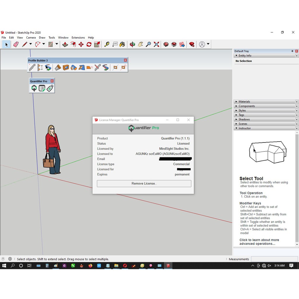 Quantifier Pro Plugins Sketchup 2020