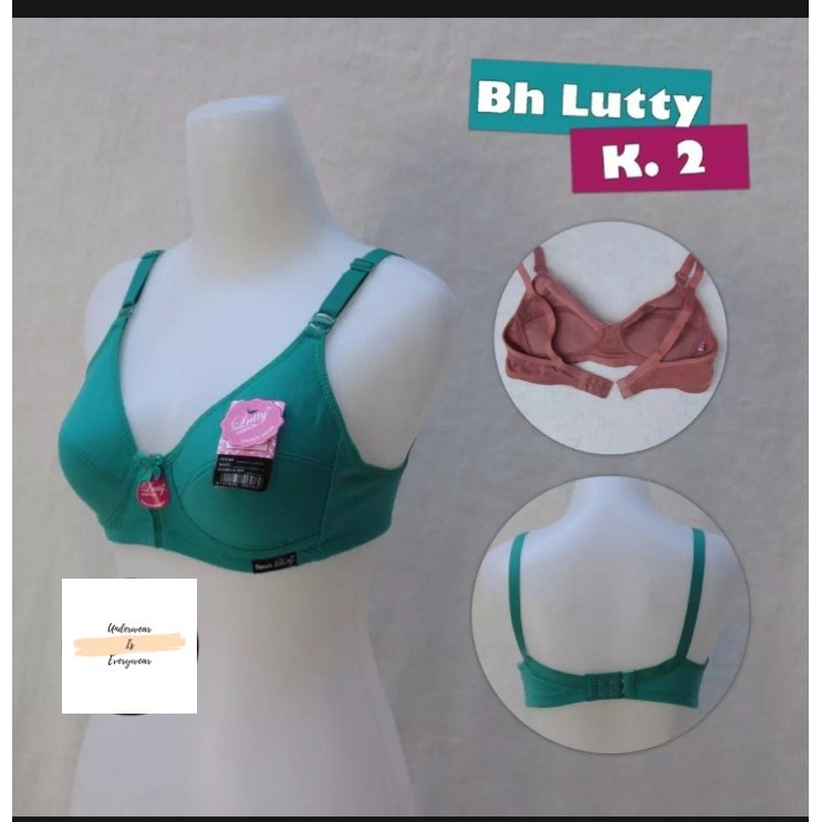 1 Pcs Bra / BH Lutty - Bra / BH Sport Wanita Dewasa - Kancing / Kait 2 - Random Warna