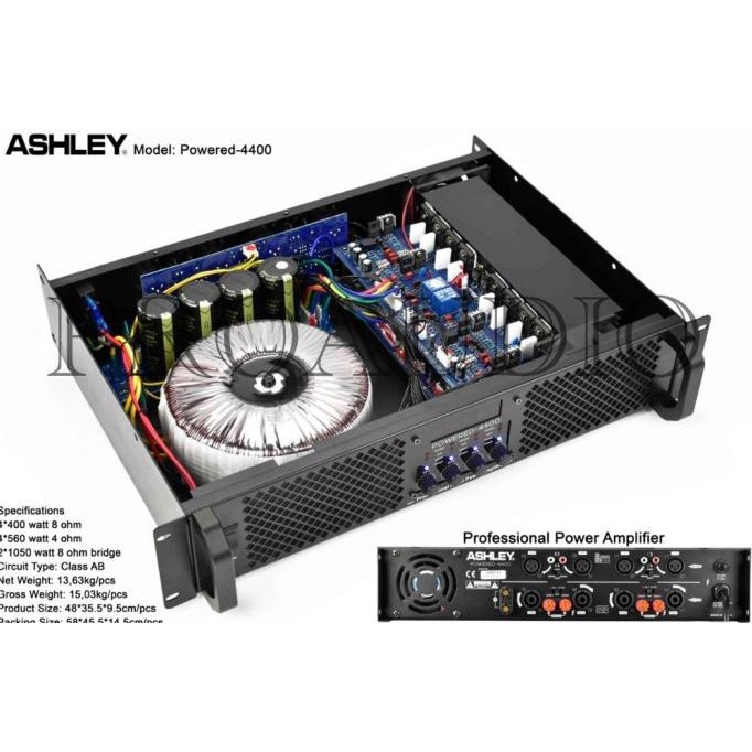 Power Ashley 4 Channel Powered-4400 Original Garansi Resmi Ashley -