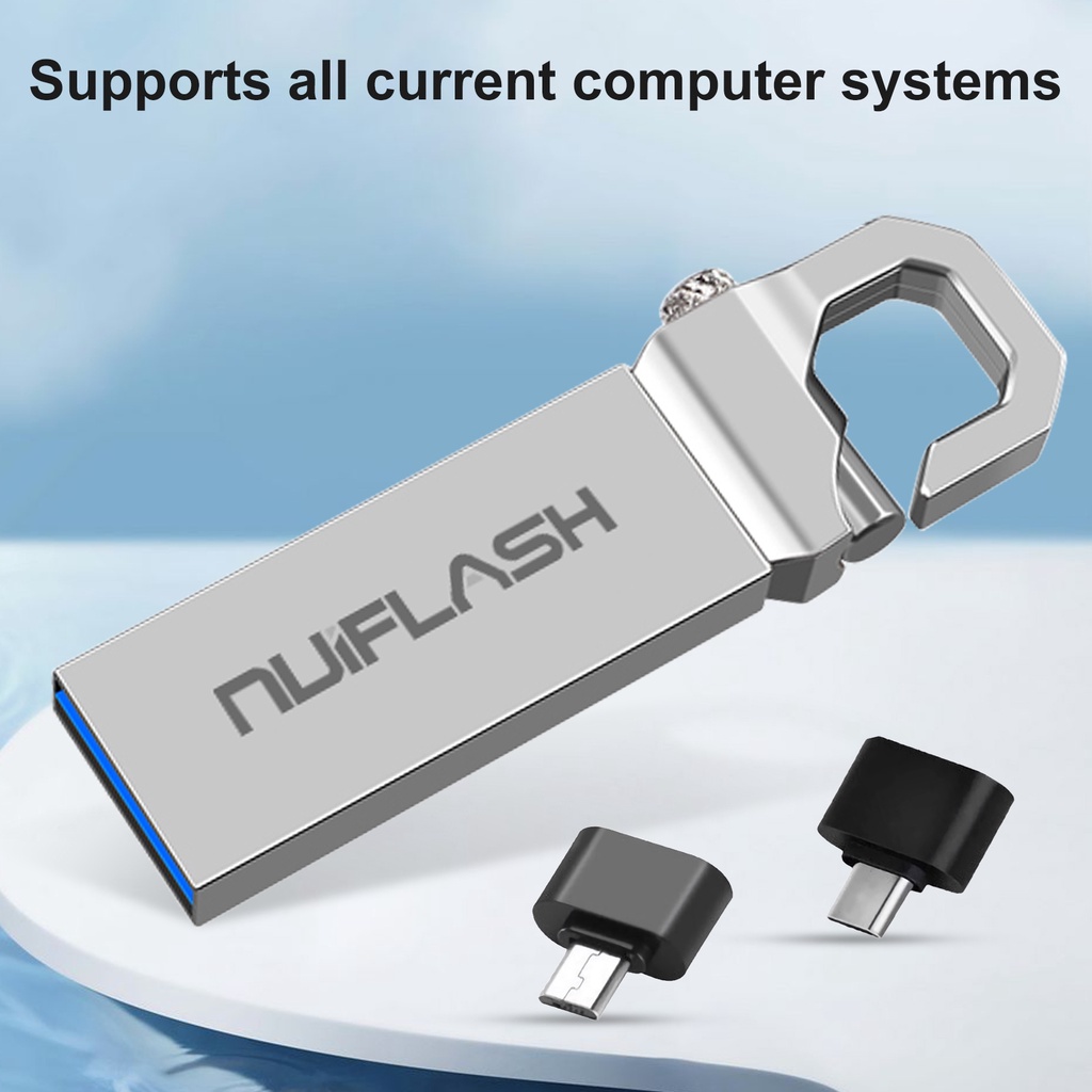 Flash Disk USB Bahan Metal Kapasitas 512GB / 1TB / 2TB Anti Air Untuk Nuiflash