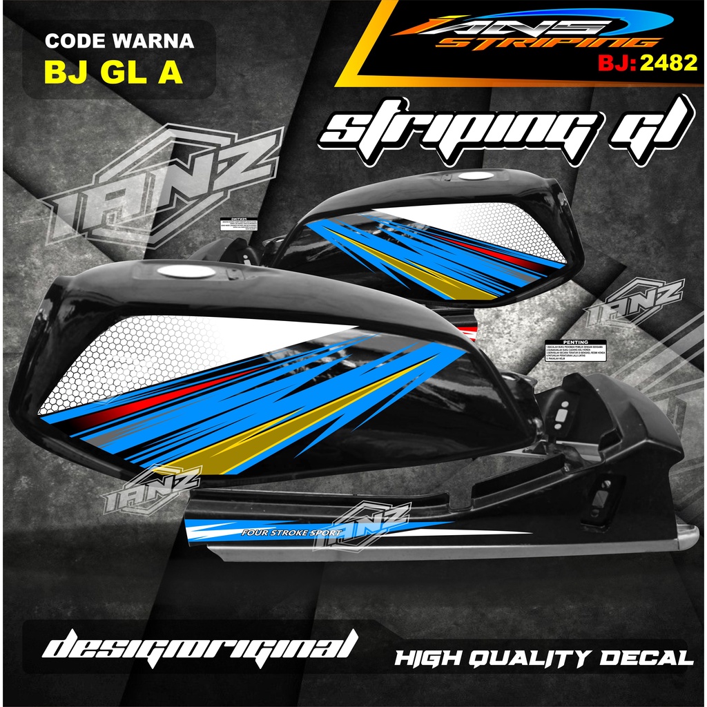 STRIPING STIKER VARIASI GL PRO / STIKER GL MAX / STRIPING GL PRO / STIKER MOTOR GL TERBARU / VARIASI STIKER GL 100