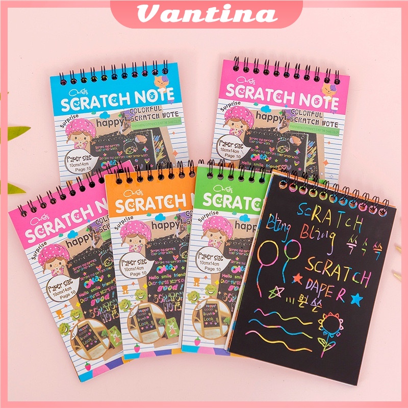 

Scratch note kecil/Buku Magic Warna Colourful Scratch note kecil / Black Cardboard/mainan edukasi korean