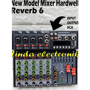 MIXER HARDWELL REVERB 6 REVERB6 6 CHANNEL ORIGINAL