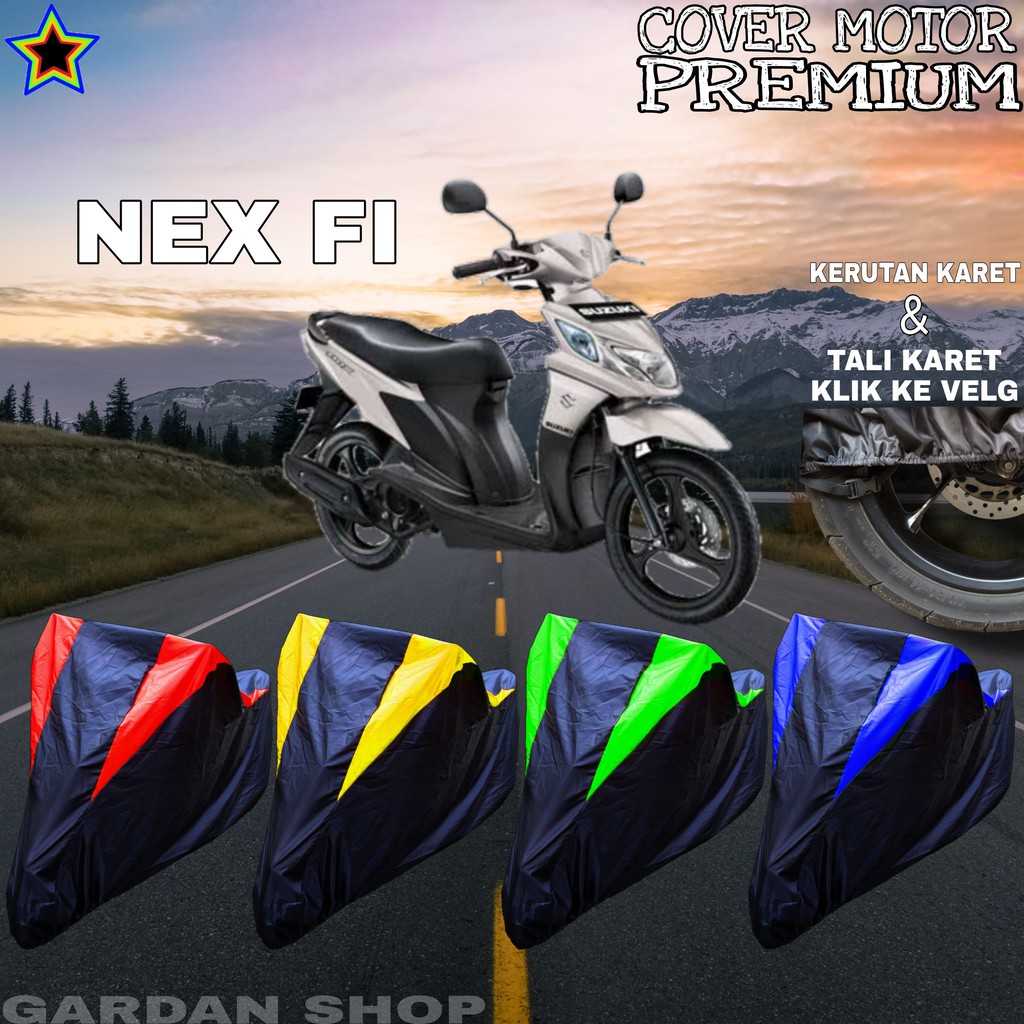 Sarung Motor NEX FI Hitam KOMBINASI Body Cover Penutup Nex PREMIUM