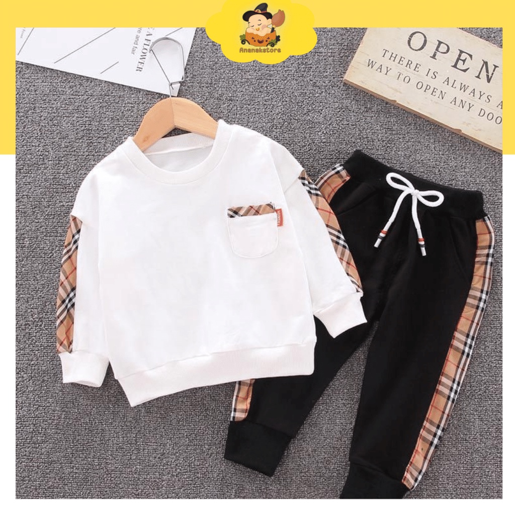 FASHION ANAK LAKI LAKI BAJU BAYI IMPORT BABY 0-5 TAHUN ONE SET JOGGER PREMIUM IMPORT