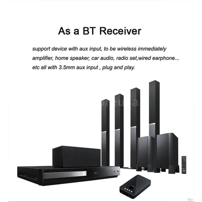 B8 Portable Wireless Bluetooth 2-in-1 Transmitter &amp; Receiver BT 4.1