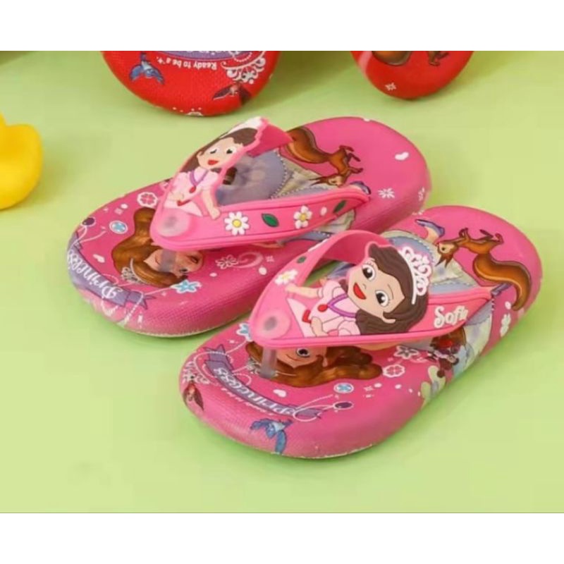 SANDAL JEPIT ANAK PEREMPUAN CEWEK MOTIF SOVIA PRINCESS SANDAL ANAK IMPORT TRENDY KEKINIAN