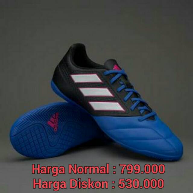 Sepatu Futsal Adidas Ace 17.4 IN Blue Black White Original Murah