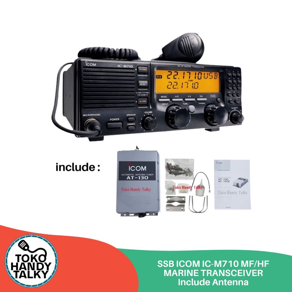 SSB ICOM IC-M710 MF/HF MARINE TRANSCEIVER PAKET SIAP PAKAI