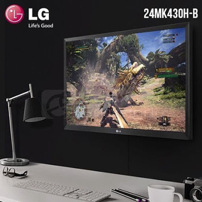 LED Monitor LG 23,8&quot; 24MK430H layar IPS Full HD 75Hz AMD FreeSync