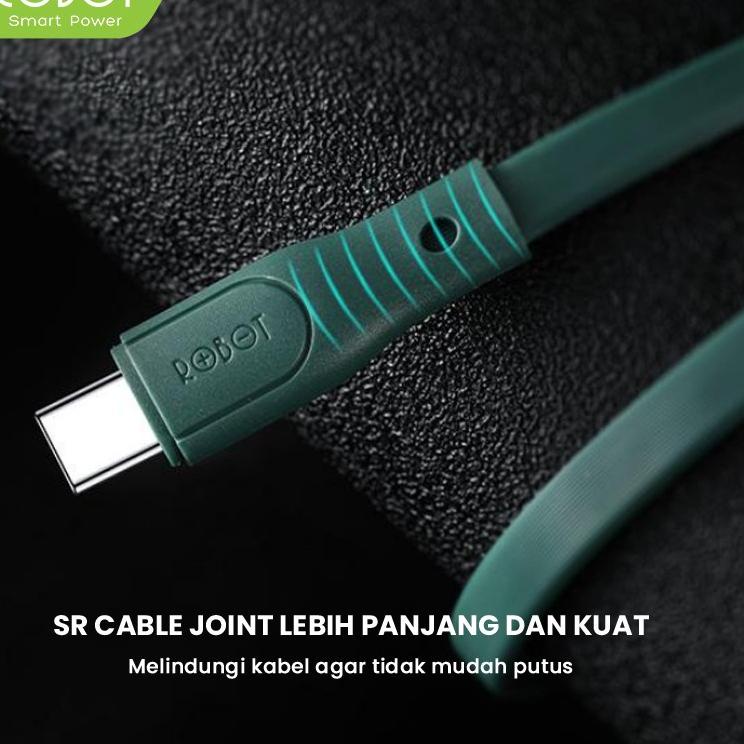 Ready Ekonomis ROBOT Kabel Data Type C RGC100 Kabel Charger Casan HP Quick Charge