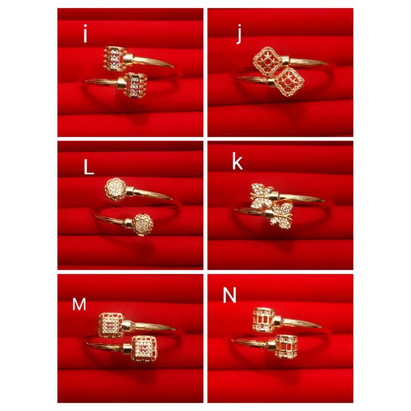 RAL87. Gelang xuping anak anak lapis emas dgn mata zircon UK 5 cm flexibel