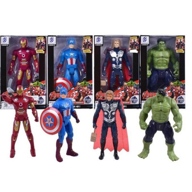 action figure avengers dilengkapi lampu di dada/harga untuk/1 action figure