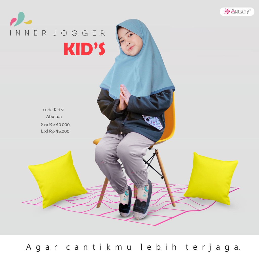 Celana Inner Anak AURANY Legging Dalaman Gamis Leging KIDS Model JOGGER