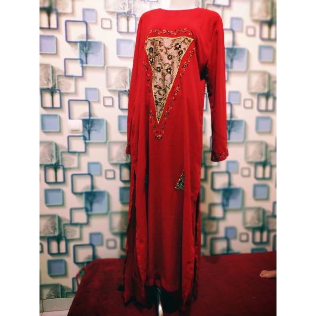 Fashion setelan gamis #baju kurung + celana kain abaya halus dingin