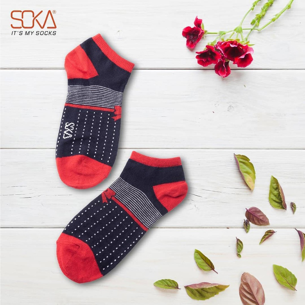 Kaos Kaki Sneakers Pendek Motif - SOKA Sailor Sneaker Socks Ankle