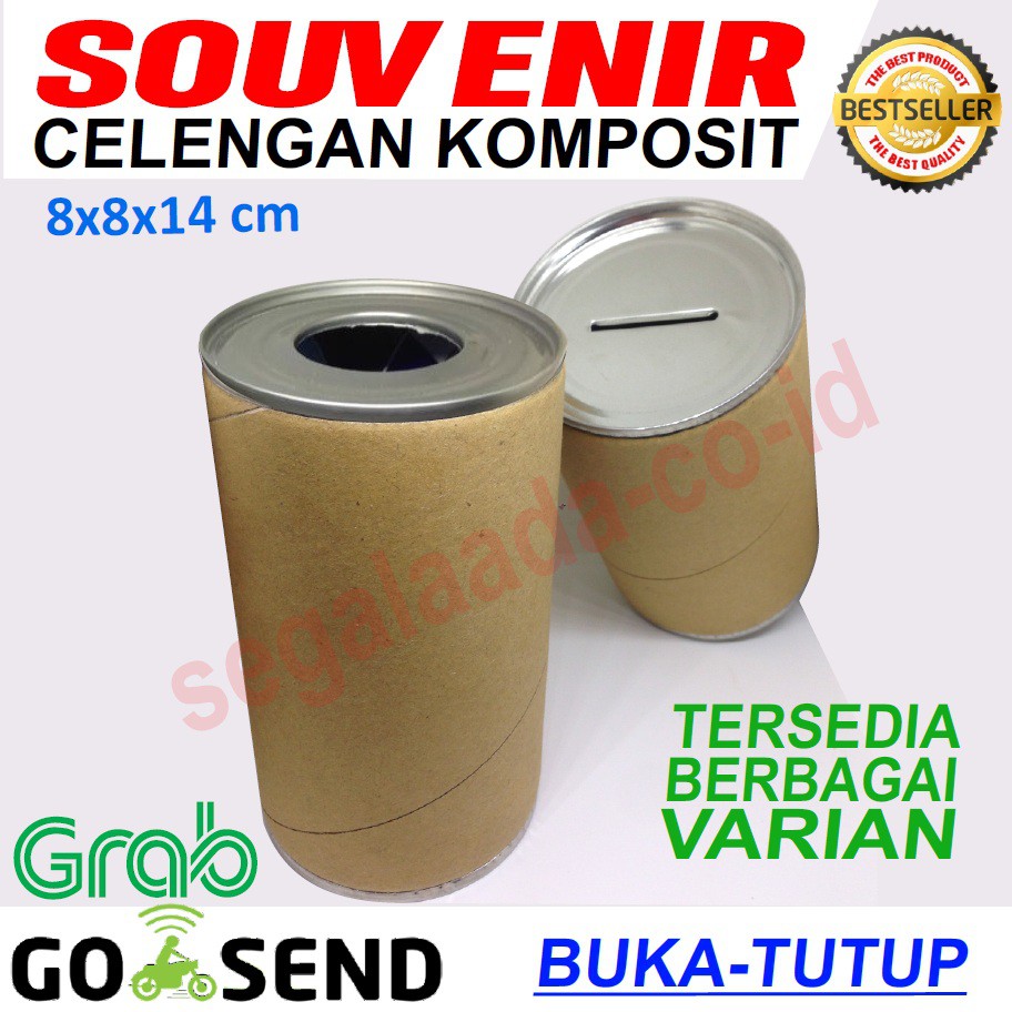 Celengan Kaleng KOMPOSIT / Papertube Polos TEBAL