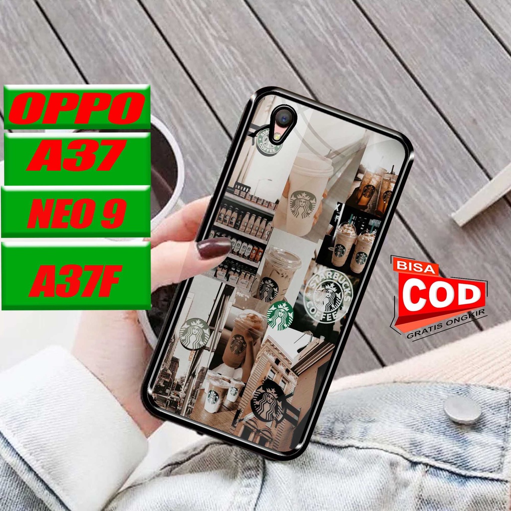SRC - Case OPPO A37 A37f Neo 9 Motif Starbucks Casing Hard case 2D Terbaru Soft Case Aero Silikon So