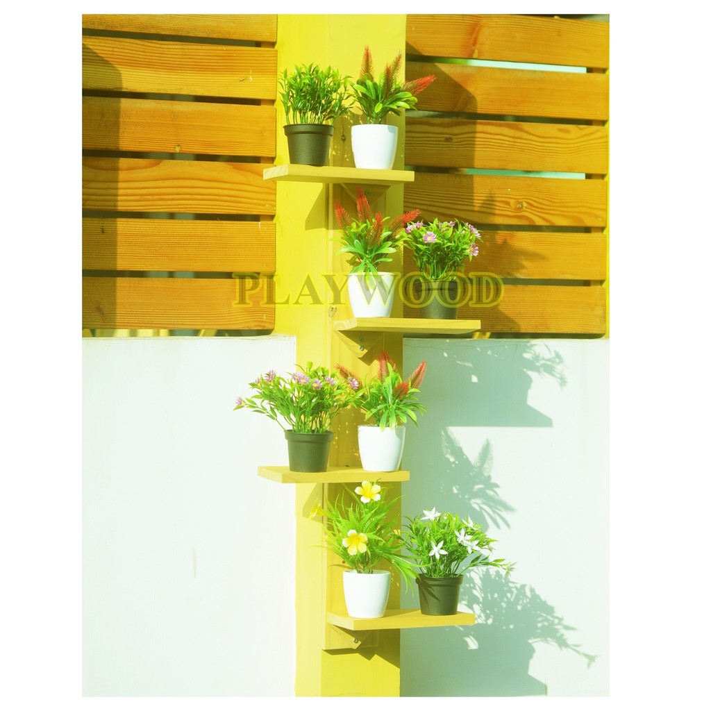  Rak  dinding Kayu  Tempat Pot Bunga  Kaktus  Shopee Indonesia