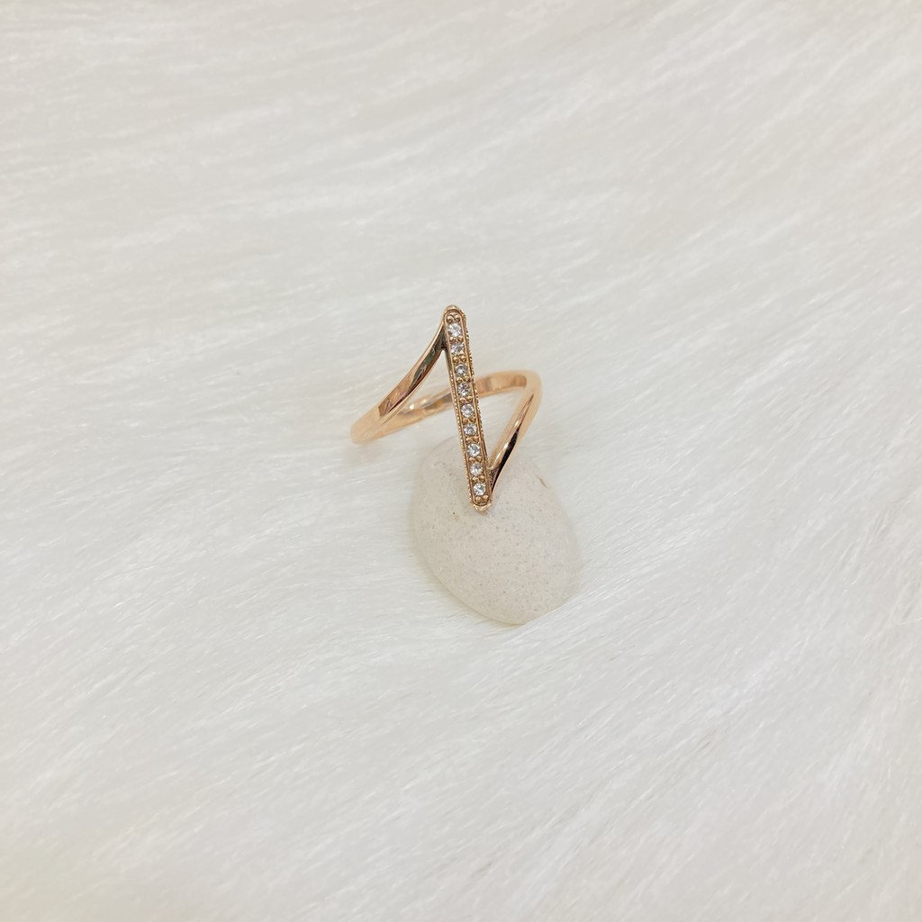 Cincin Wanita Titanium Steel Simple Korean Style Gold / Rose Gold