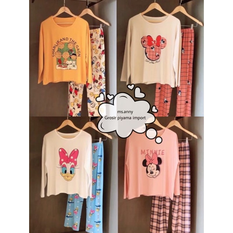 Piyama PP Import Korea piyama oversize setelan kaos import premium piyama import piyama murah