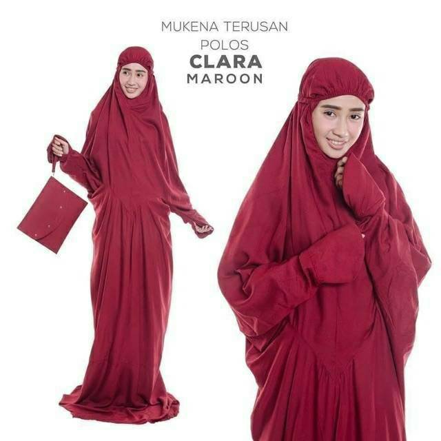 Mukena DEWASA TERUSAN BALI CLARA || Mukena Katun Rayon Polos Premium