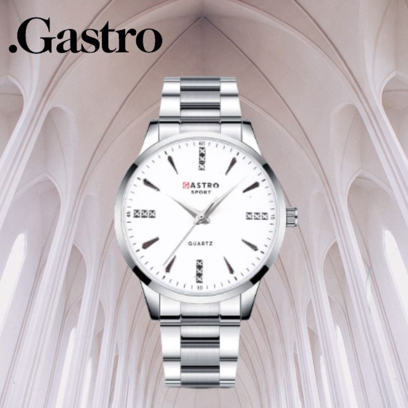 JAM TANGAN GASTRO SPORT TALI RANTAI ANTI AIR ORGINAL PRIA ELEGANT.