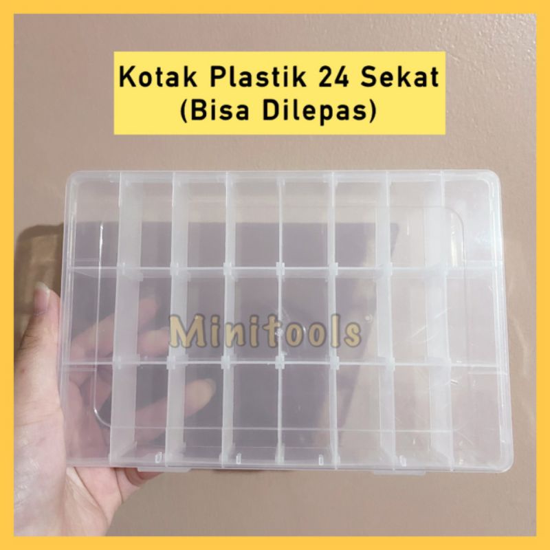 SEKAT BISA DILEPAS, Kotak Penyimpanan Manik Manik Box Sekat Kecil / Kotak 24 Sekat / Kotak 15 Sekat / Kotak 10 Sekat / Kotak 28 Sekat / Kotak 8 Sekat