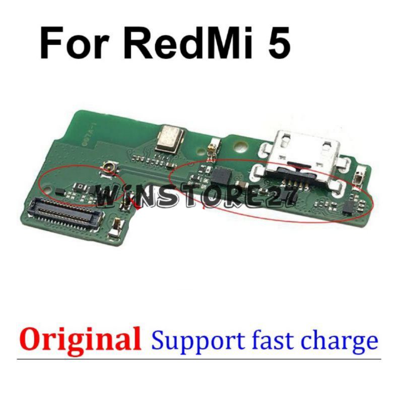 FLEKSIBEL FLEXIBEL BOARD PAPAN CHARGER XIAOMI REDMI 5 MIC ORIGINAL - FLEXIBLE PAPAN CAS REDMI 5 BOARD