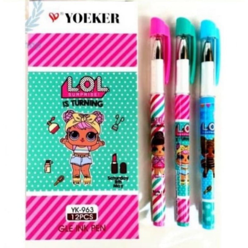 

PULPEN GEL MOTIF L O L ISI 12 PCS / 1 LUSIN