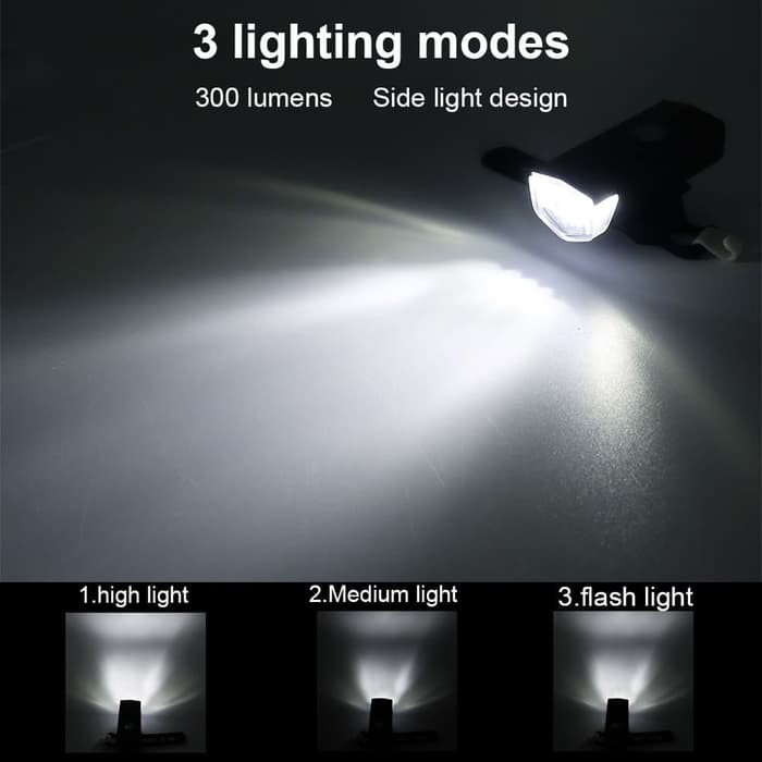 Lampu Depan Sepeda CREE LED 300LM Rechargeable charger Anti Air Murah Ori packing box JAKARTA