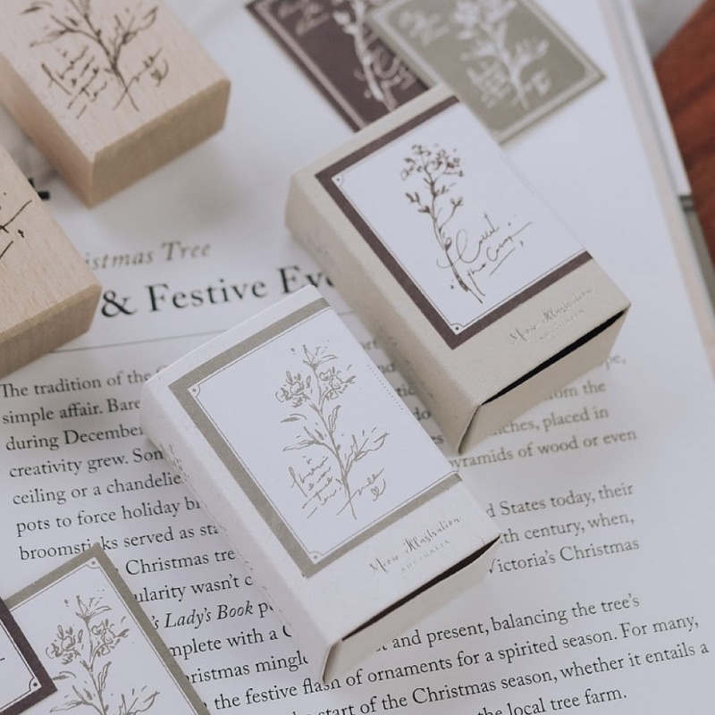 

Meow Illustration Flower Series Rubber Stamp