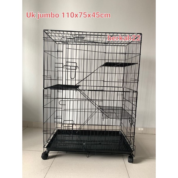 Kandang kucing ukuran jumbo/Kandang hewan peliharaan FREE TATAKAN KOTORAN DAN RODA 4 PCS-2