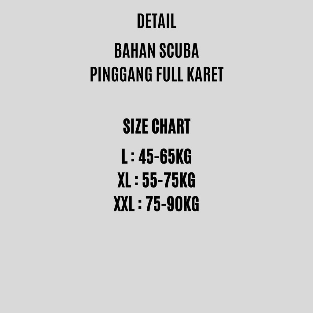 CELANA KULOT SCUBA JUMBO PANJANG ALL SIZE L TO XLL TERLARISSS