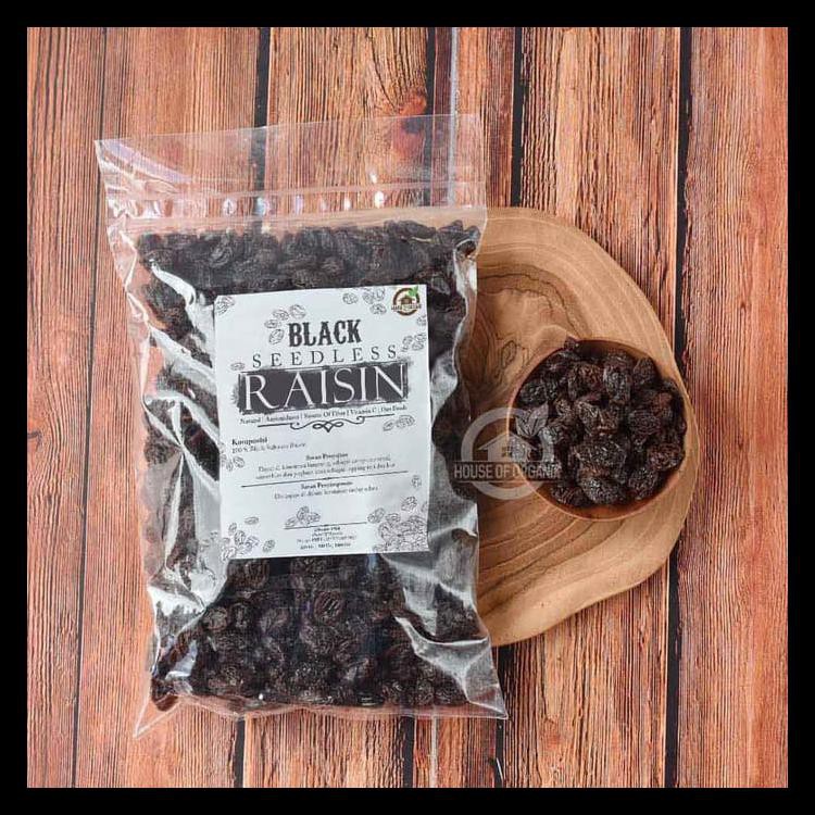 

Black Seedless Raisins (Kismis Hitam Tanpa Biji) 1 Kg Bergaransi