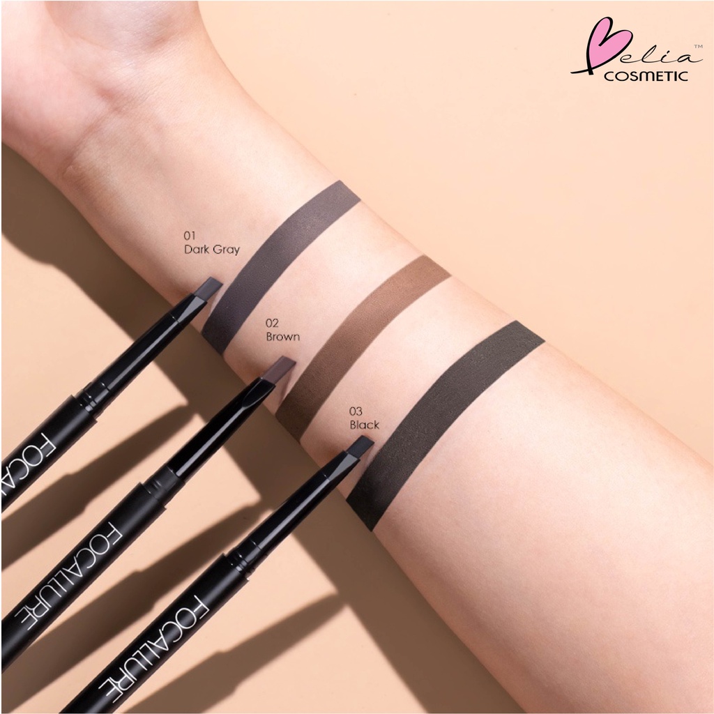 ❤ BELIA ❤ FOCALLURE Auto Brows Pen FA18 | Waterproof Long-Lasting Eyebrow Pencil - 3 Colours Pensil alis | BPOM