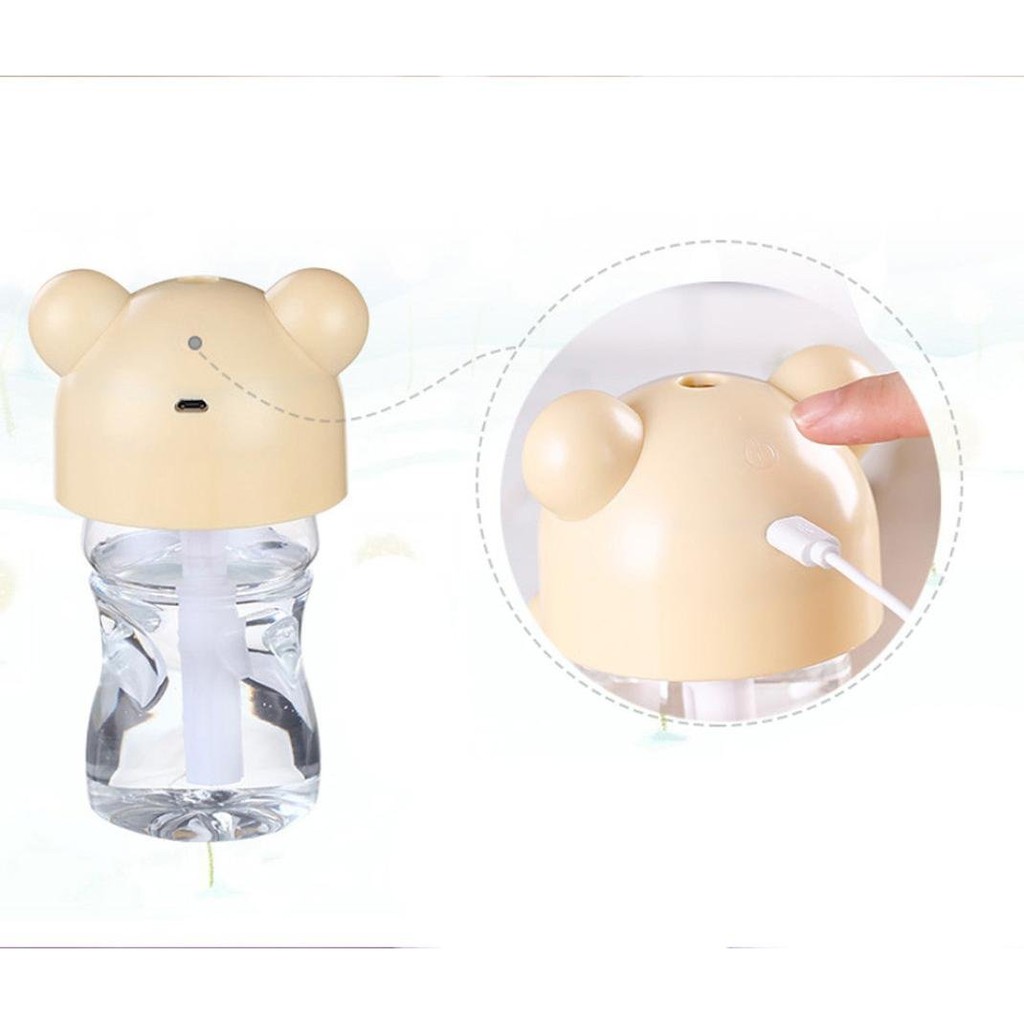 USB Mini Portable LED Cartoon Bottle Caps Humidifier 280ml