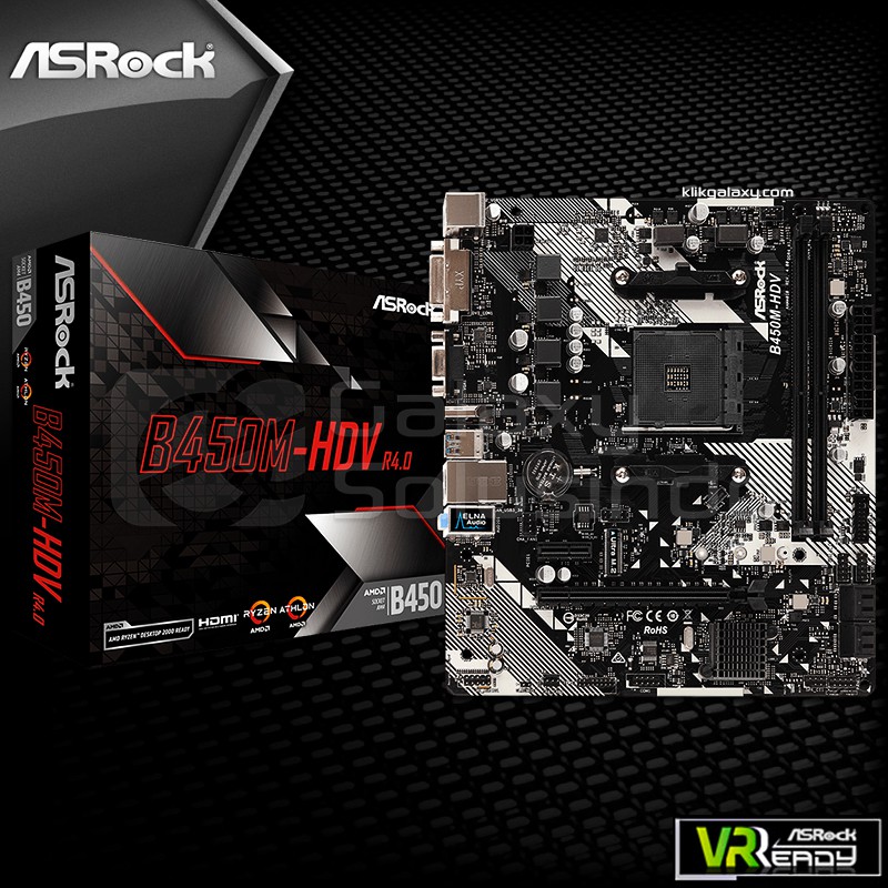 Asrock B450M HDV  AM4  B450  DDR4