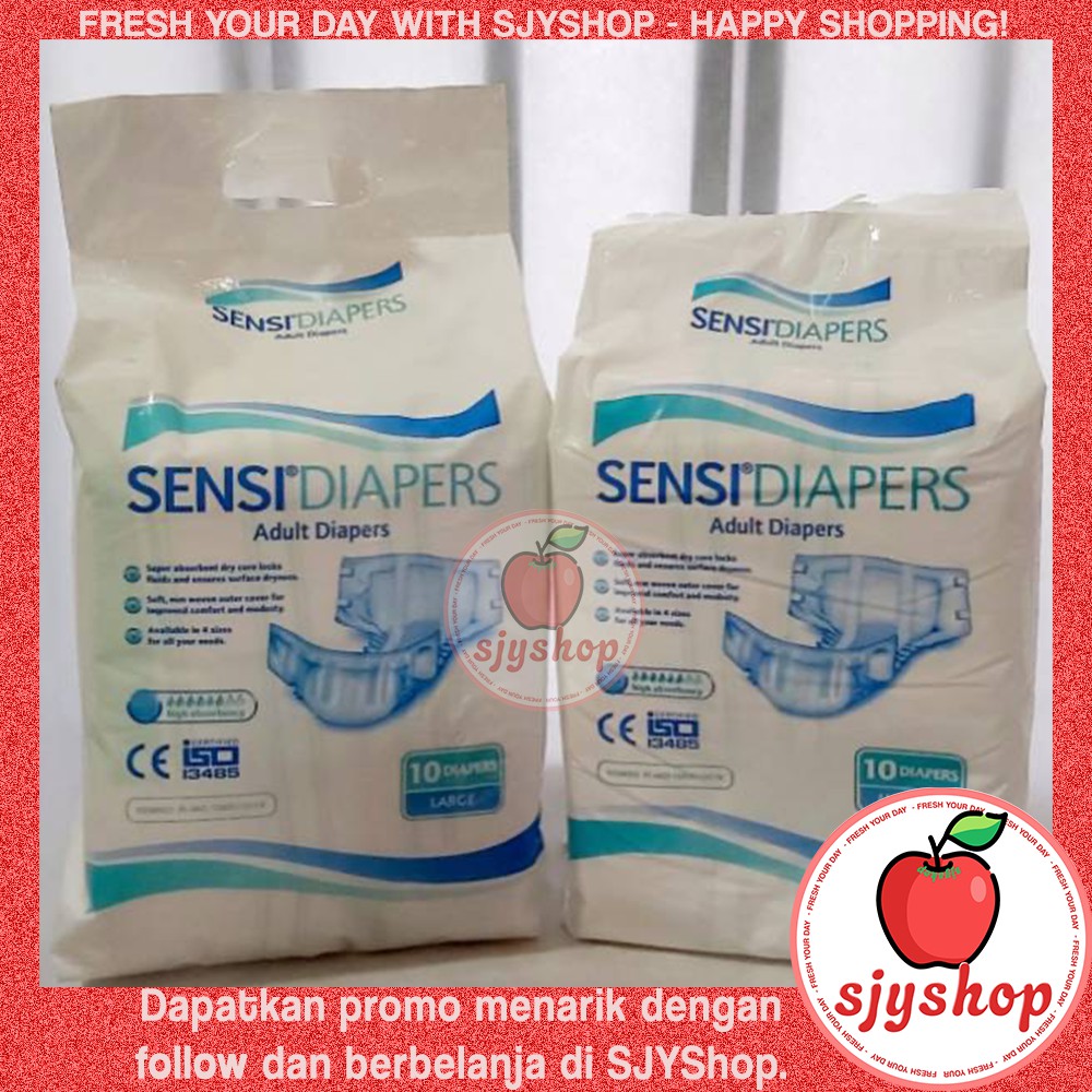 SJYShop -  Sensi Adult Diapers / Popok Dewasa M10/L10