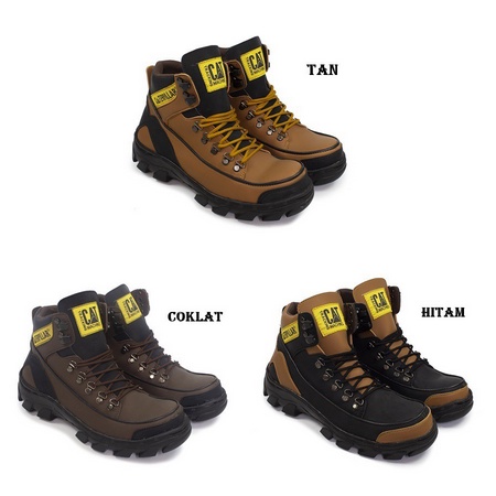 BAYAR DI TEMPAT !! SEPATU SAFETY BOOT TRAKING CAT ARGON SEPATU SEFTY BOOTS PRIA KERJA LAPANGAN