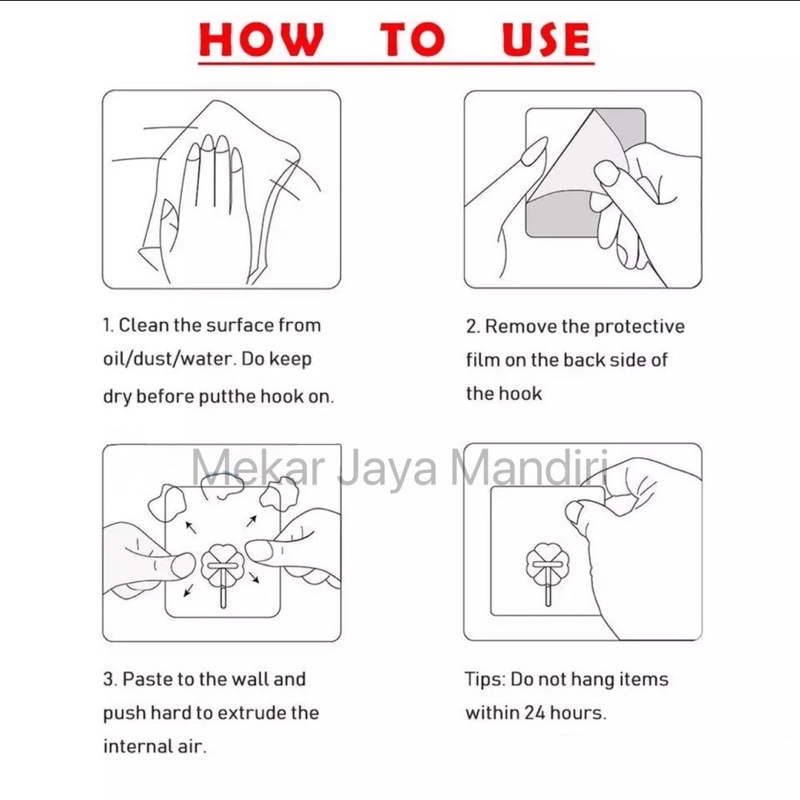 GANTUNGAN TEMPEL HOOK AJAIB GANTUNGAN DINDING KAIT MAGIC SERBAGUNA KAMAR MANDI DAPUR / HANGER