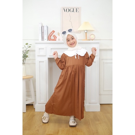 Gamis Alifa Gamis Anak Rayon Twill Premium Neeca Kiddos Size 2,4,6,8,10 Y