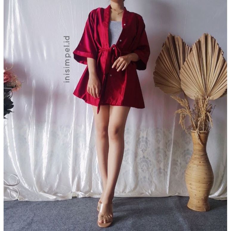 Kimono Satin Polos & Motif